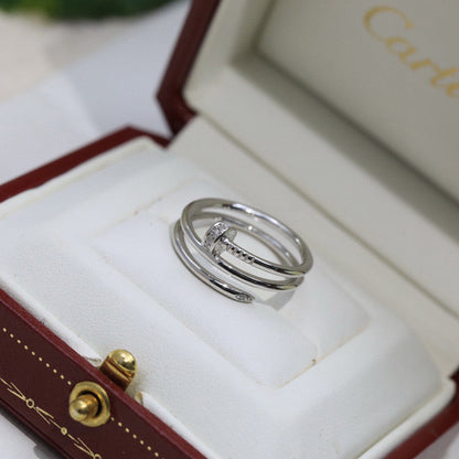 [Eterna Jewels]JUSTE RING 4.8MM HALF DIAMOND