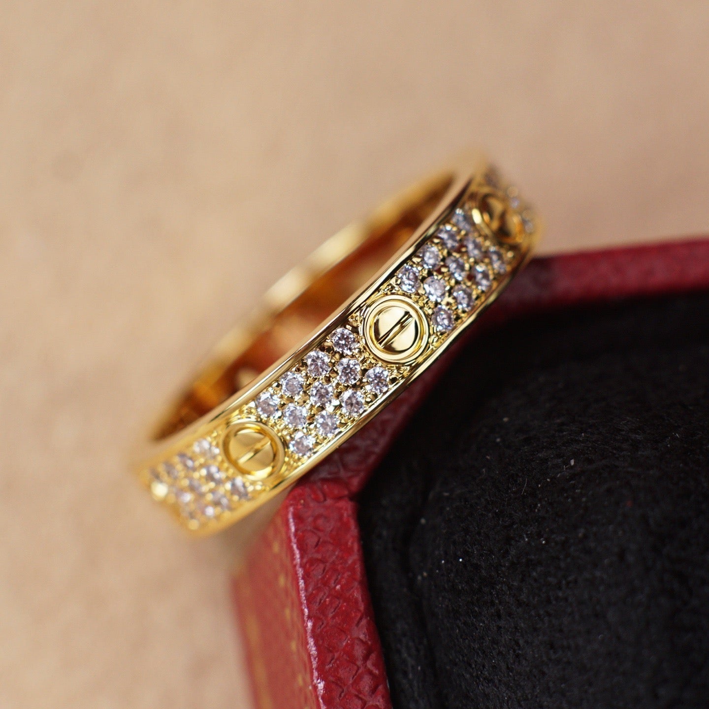 [Eterna Jewels]LOVE RING 4.0MM DIAMOND PAVED