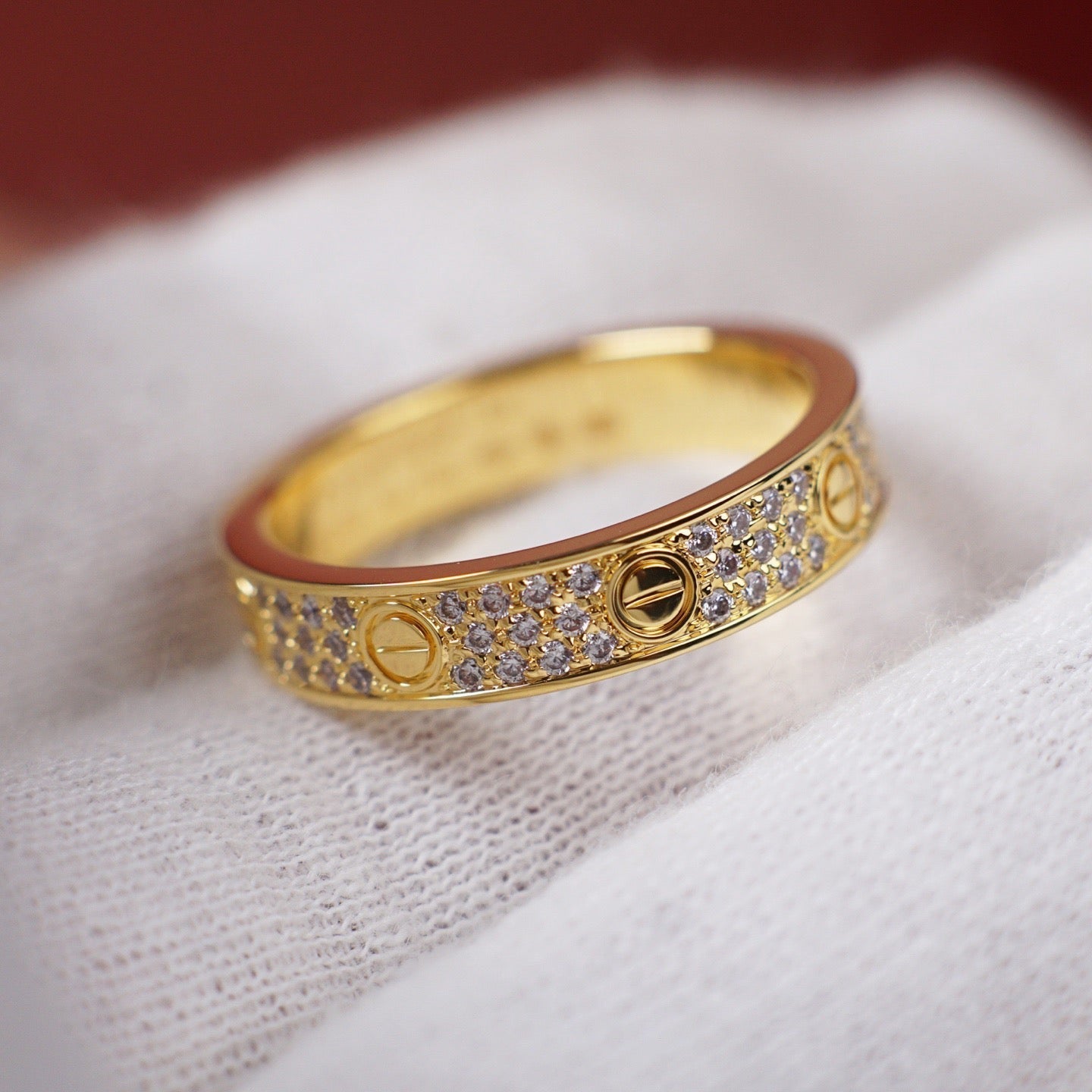[Eterna Jewels]LOVE RING 4.0MM DIAMOND PAVED