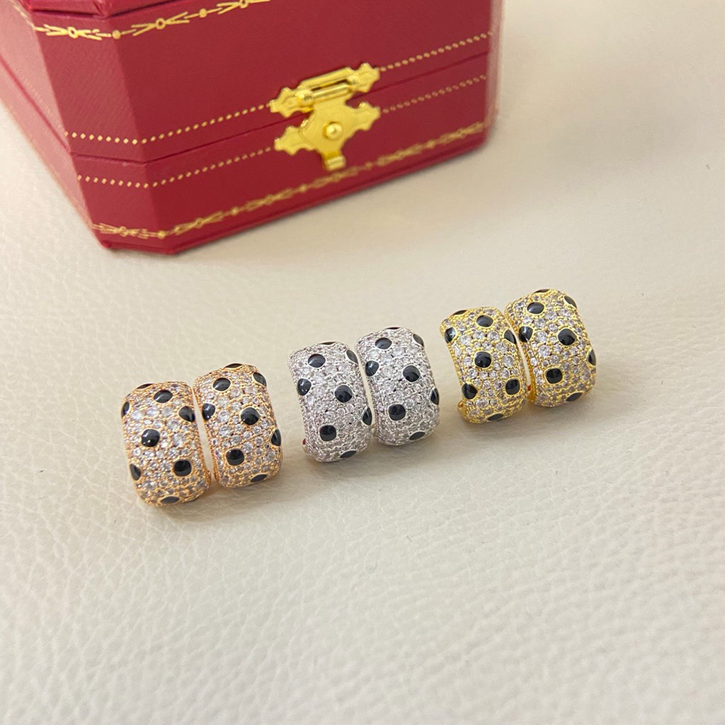 [Eterna Jewels]PANTHERE MINI FULL DIAMOND EARRINGS