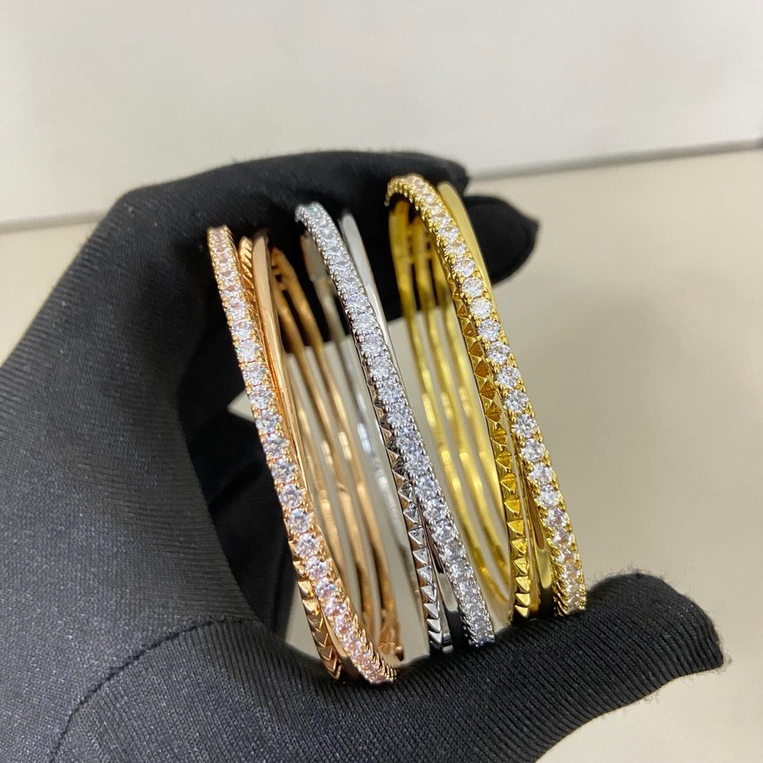 [Eterna Jewels]ETINCELLE HALF-PAVED DIAMOND BRACELET
