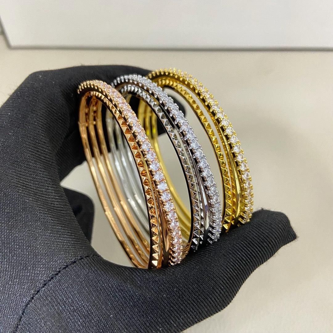 [Eterna Jewels]ETINCELLE HALF-PAVED DIAMOND BRACELET
