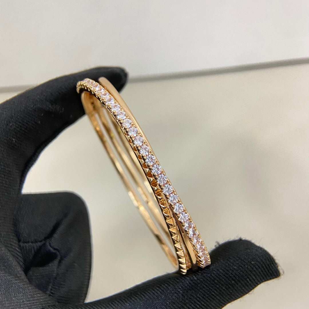 [Eterna Jewels]ETINCELLE HALF-PAVED DIAMOND BRACELET