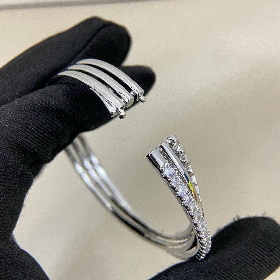 [Eterna Jewels]ETINCELLE HALF-PAVED DIAMOND BRACELET