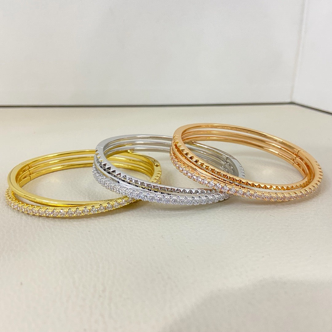 [Eterna Jewels]ETINCELLE HALF-PAVED DIAMOND BRACELET