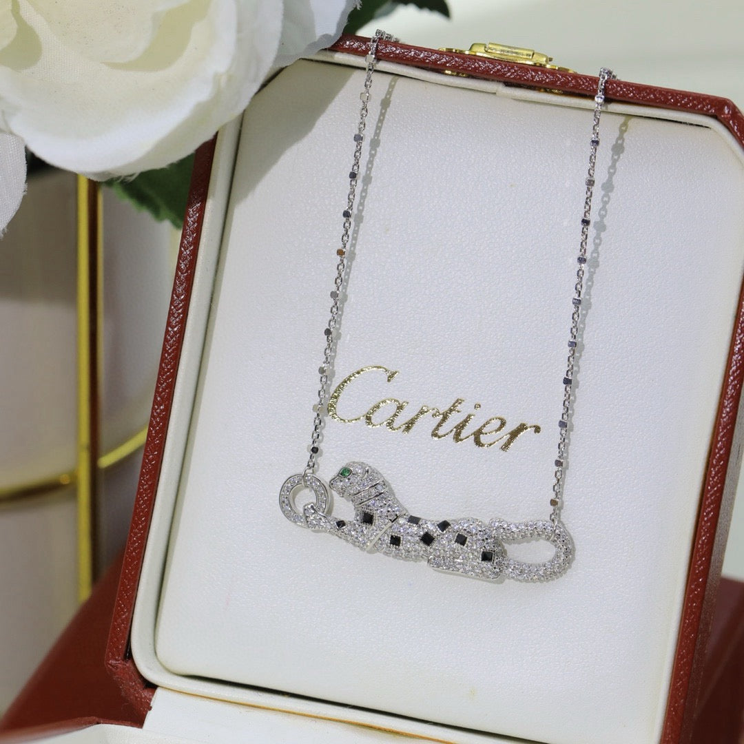 [Eterna Jewels]PANTHERE PAVED DIAMOND NECKLACE