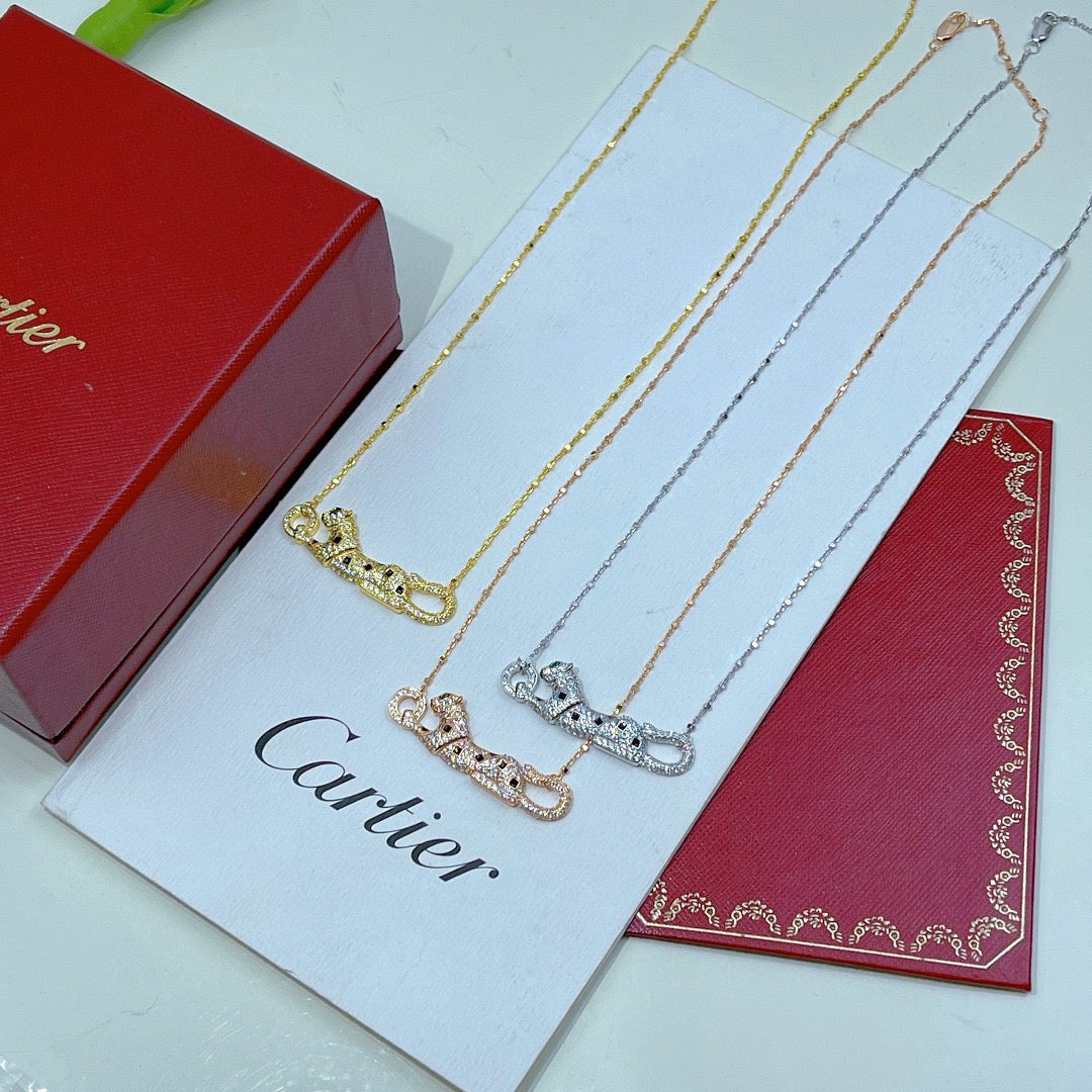 [Eterna Jewels]PANTHERE PAVED DIAMOND NECKLACE