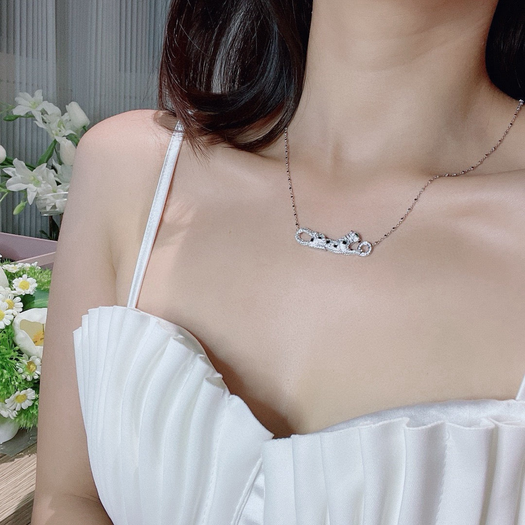 [Eterna Jewels]PANTHERE PAVED DIAMOND NECKLACE