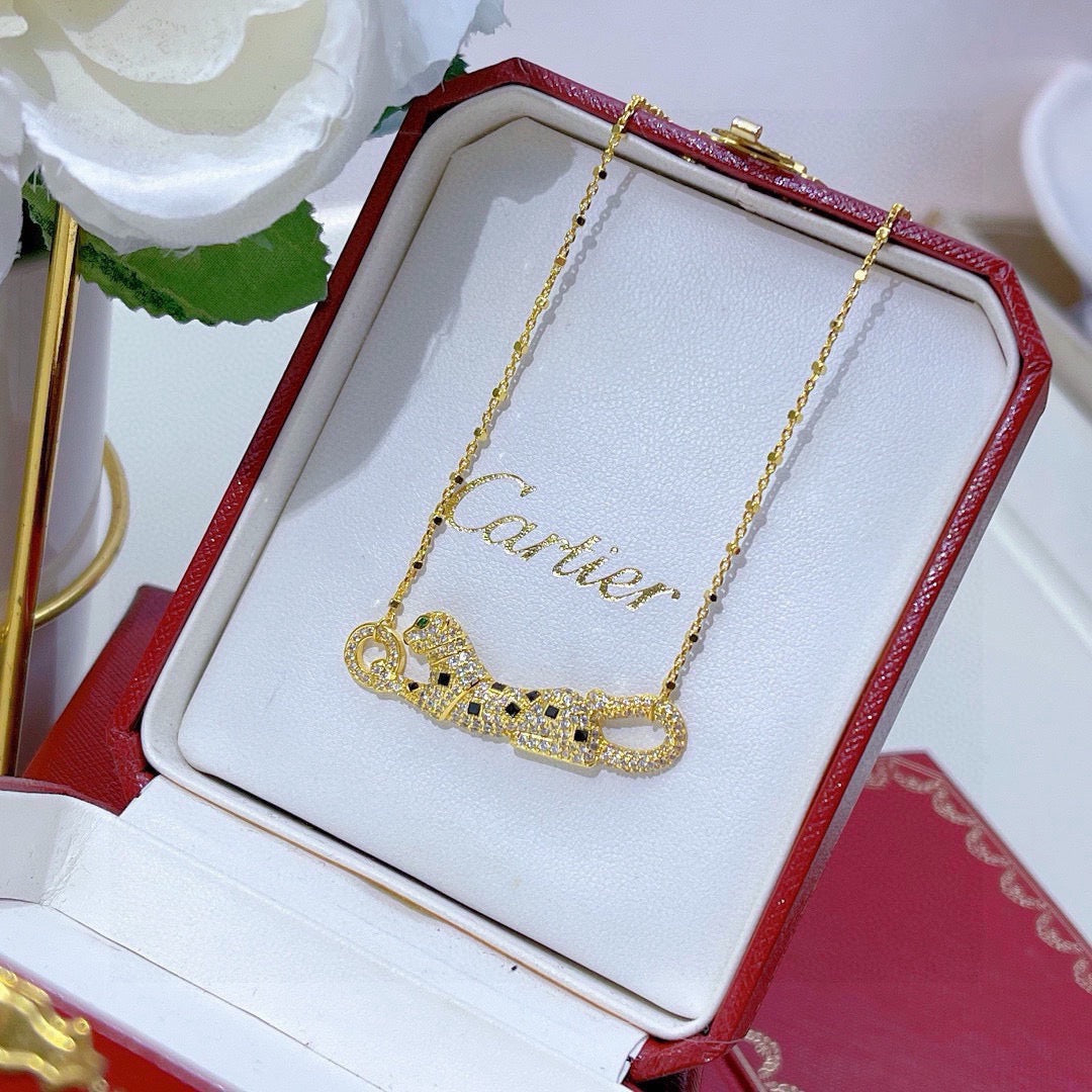 [Eterna Jewels]PANTHERE PAVED DIAMOND NECKLACE