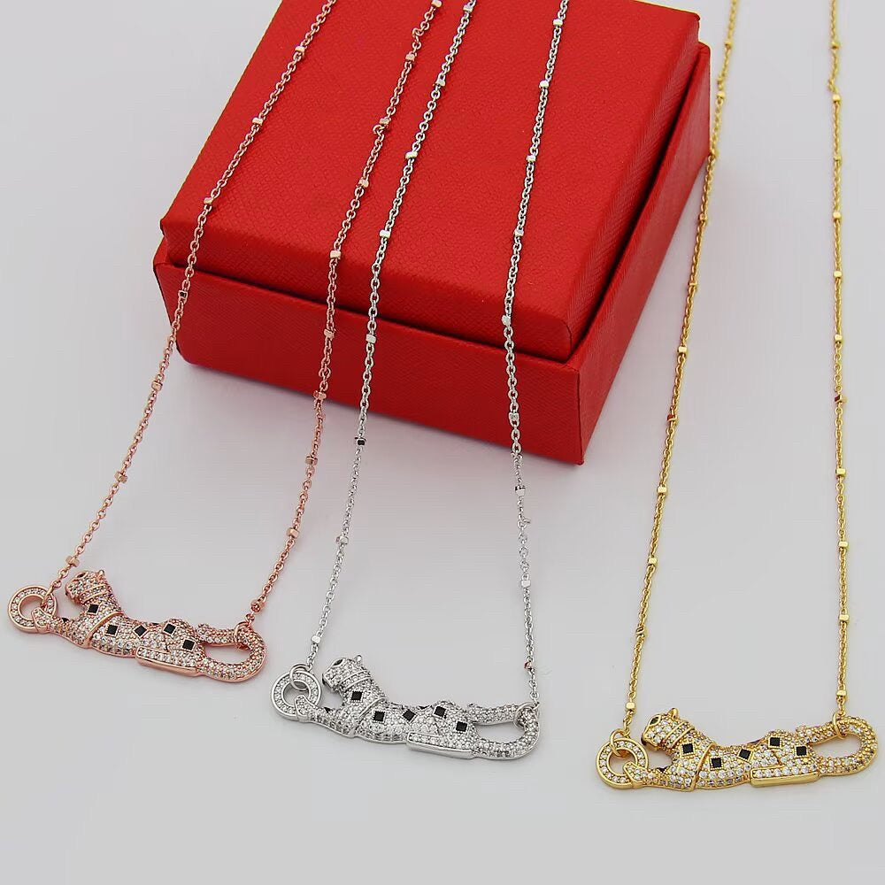 [Eterna Jewels]PANTHERE PAVED DIAMOND NECKLACE