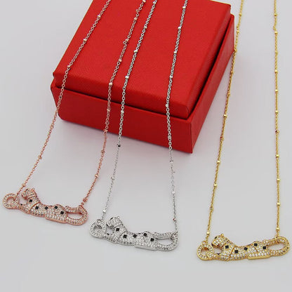 [Eterna Jewels]PANTHERE PAVED DIAMOND NECKLACE