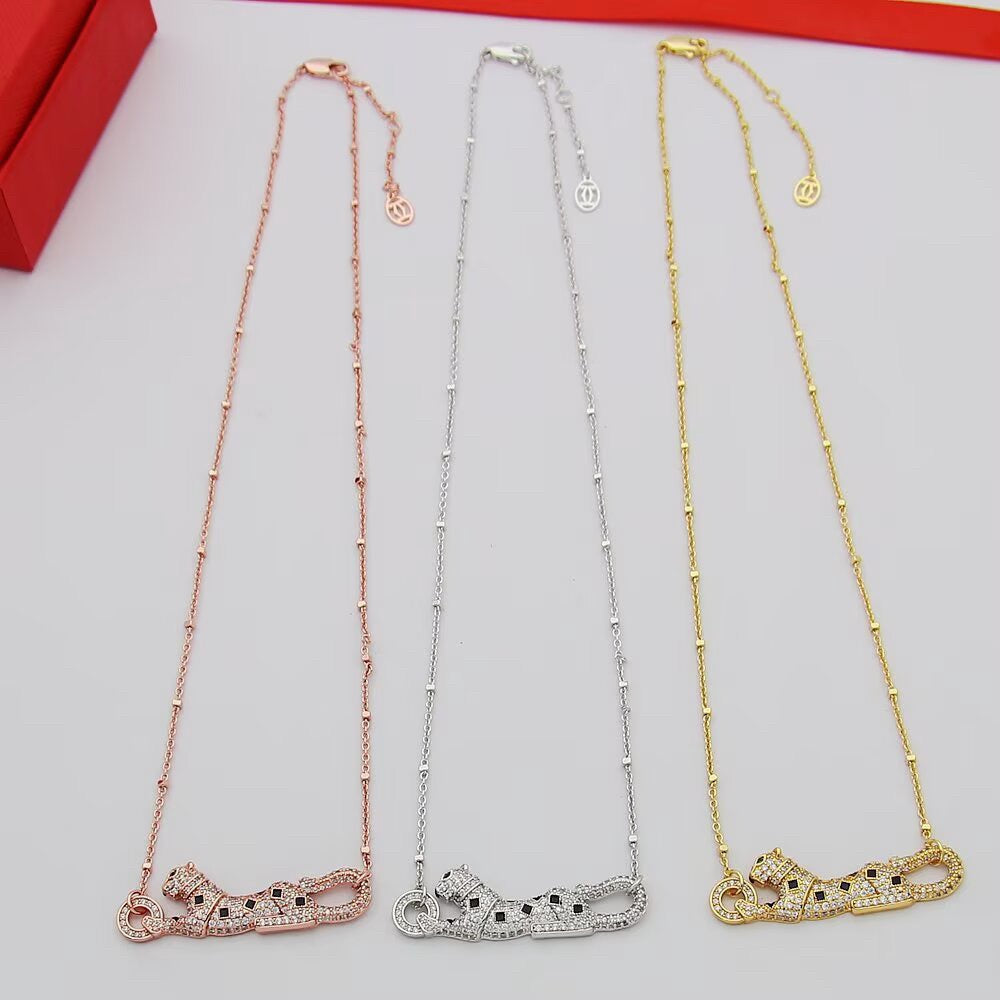 [Eterna Jewels]PANTHERE PAVED DIAMOND NECKLACE