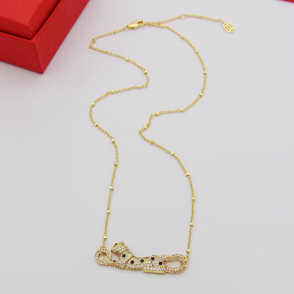 [Eterna Jewels]PANTHERE PAVED DIAMOND NECKLACE
