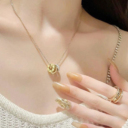 [Eterna Jewels]LOVE 6 DIAMOND PENDANT NECKLACE