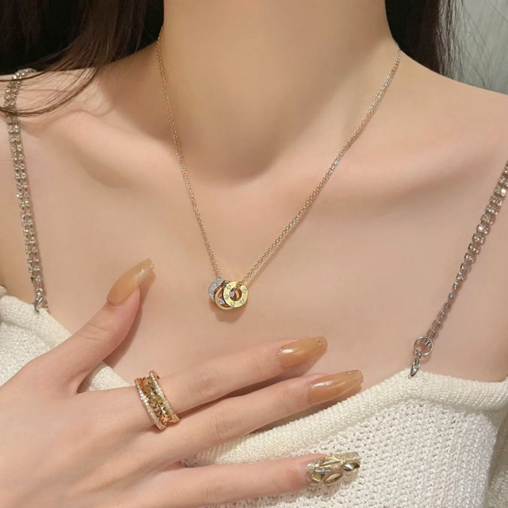 [Eterna Jewels]LOVE 6 DIAMOND PENDANT NECKLACE