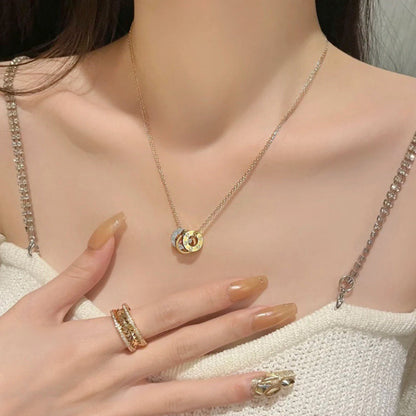 [Eterna Jewels]LOVE 6 DIAMOND PENDANT NECKLACE