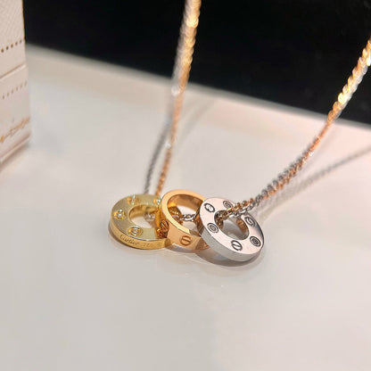 [Eterna Jewels]LOVE 6 DIAMOND PENDANT NECKLACE