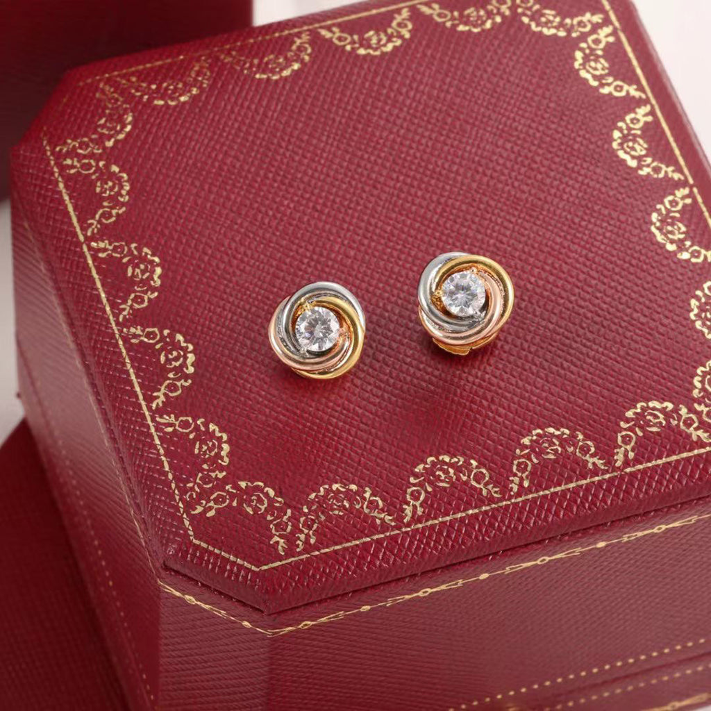 [Eterna Jewels]TRINITY STUD DIAMOND EARRINGS
