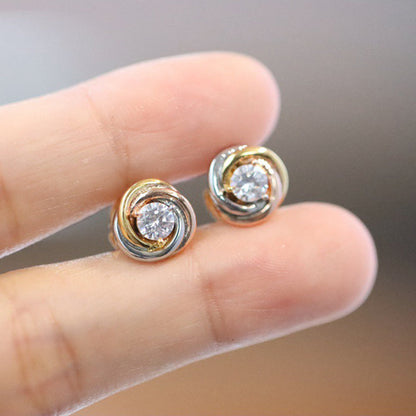 [Eterna Jewels]TRINITY STUD DIAMOND EARRINGS