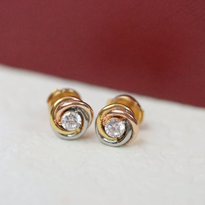 [Eterna Jewels]TRINITY STUD DIAMOND EARRINGS