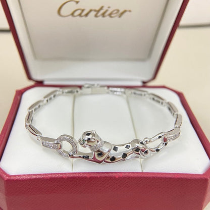 [Eterna Jewels]PANTHERE HALF DIAMOND ON CHAIN BRACELET