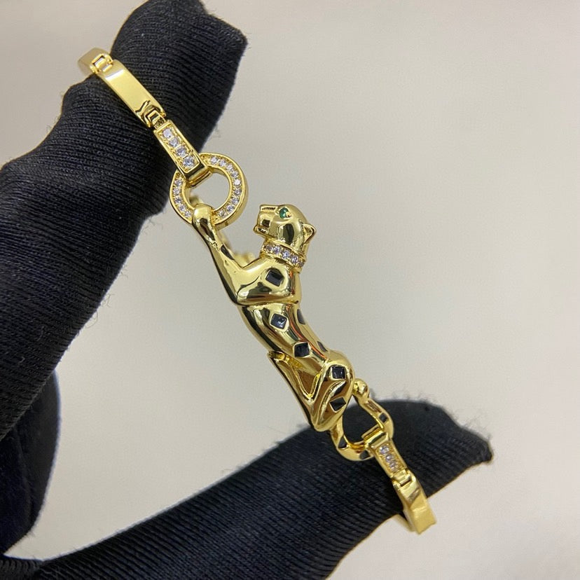 [Eterna Jewels]PANTHERE HALF DIAMOND ON CHAIN BRACELET