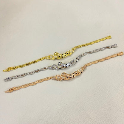 [Eterna Jewels]PANTHERE HALF DIAMOND ON CHAIN BRACELET