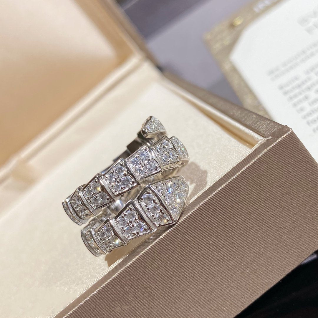 [Eterna Juwelen]SERPENTI DOPPELRING SILBER DIAMANT PAVÉ