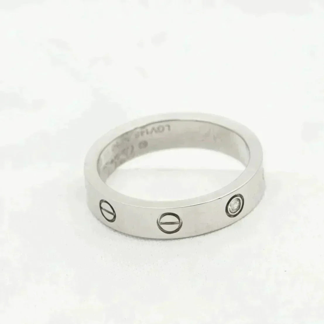 [Eterna Jewels]LOVE RING 4MM 1 DIAMANT SILBER