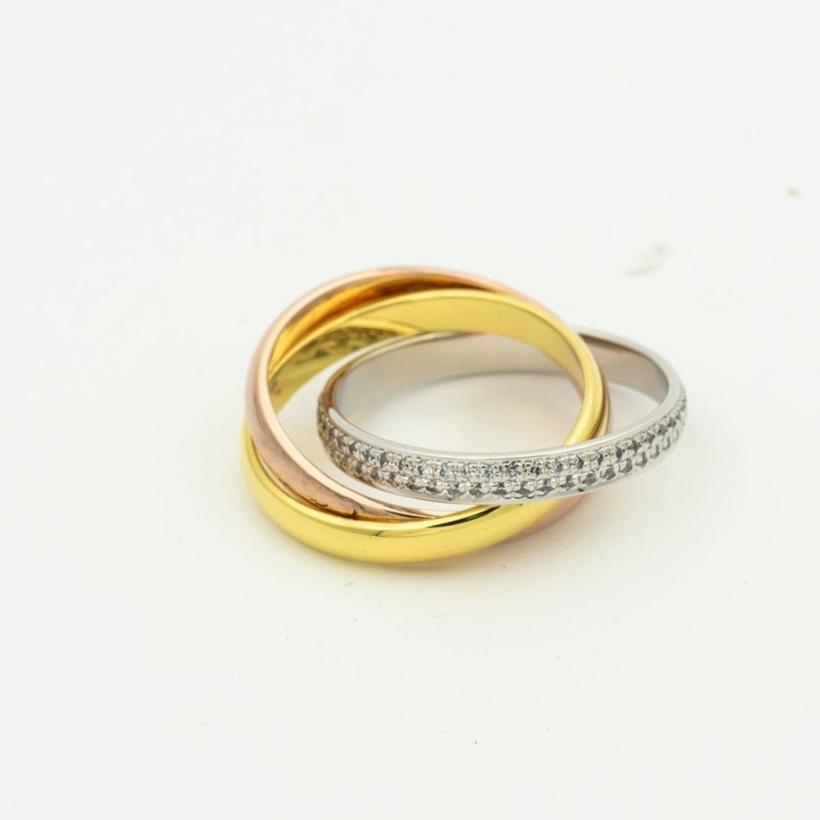 [Eterna Jewels Schmuck]TRINITY RING GOLD PINK GOLD SILBER DIAMANTEN