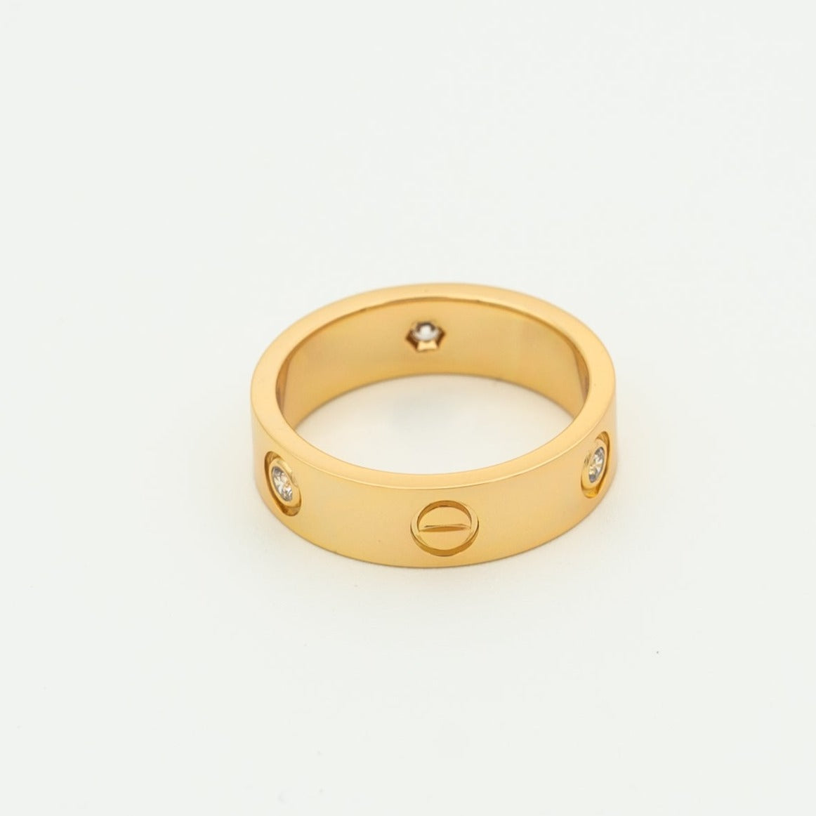 [Eterna Jewels]LIEBESRING 5.5MM 3 DIAMANTEN ROSÉGOLD