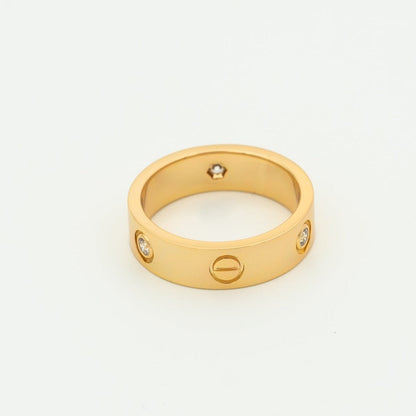 [Eterna Jewels]LIEBESRING 5.5MM 3 DIAMANTEN ROSÉGOLD