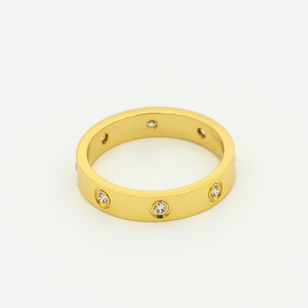 [Eterna Jewels]LIEBESRING 3.6MM 8 DIAMANTEN