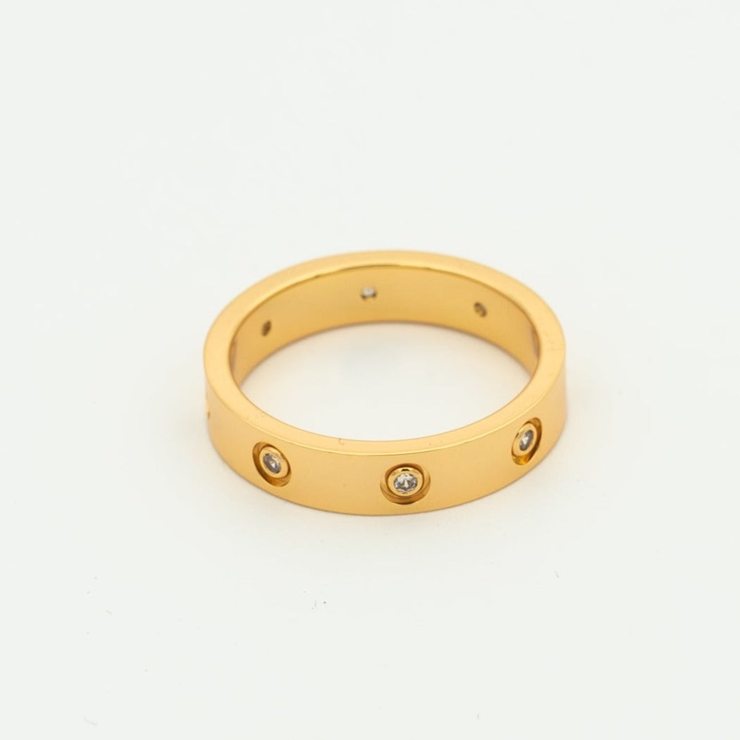 [Eterna Jewels]LIEBESRING 3.6MM 8 DIAMANTEN