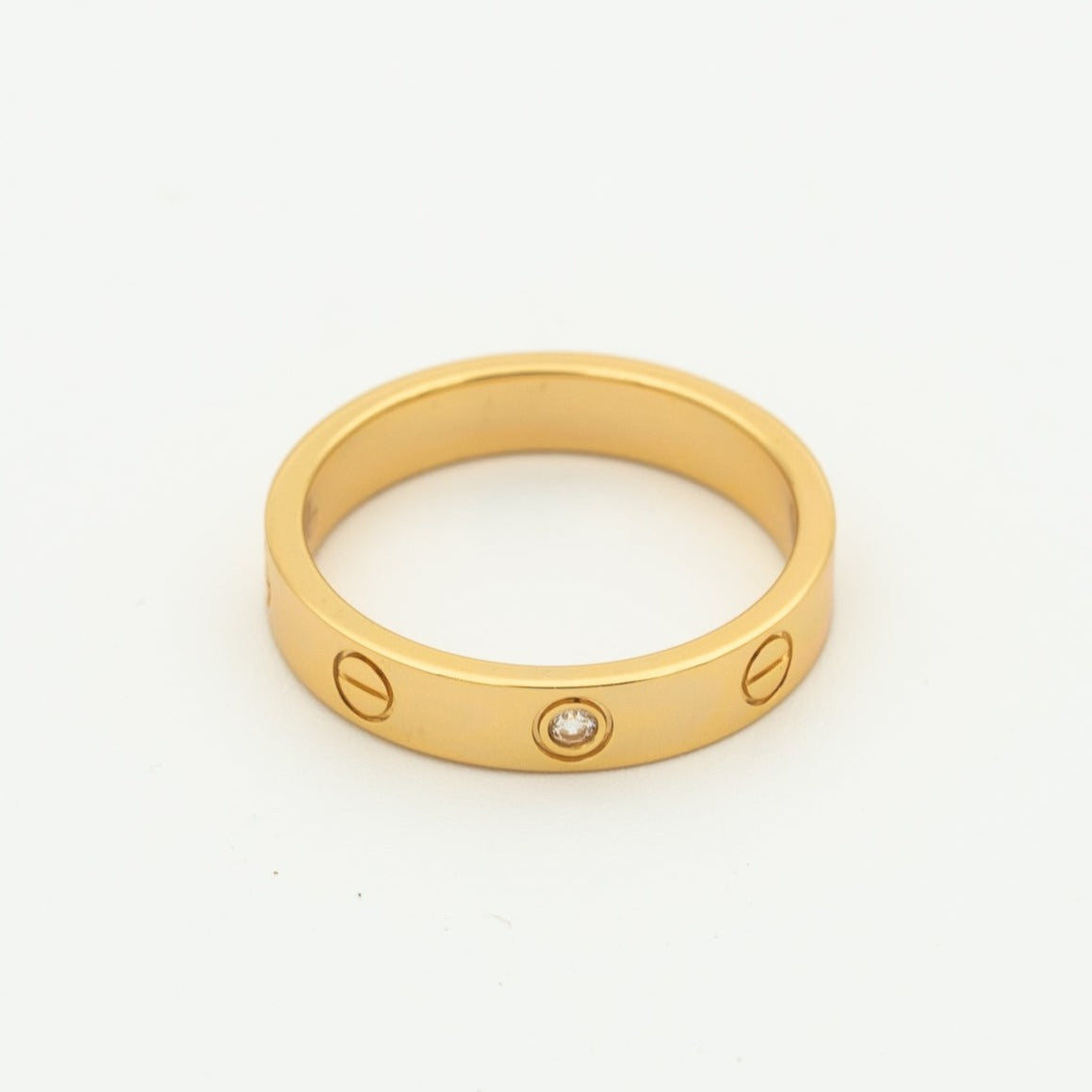 [Eterna Jewels]LOVE RING 4MM 1 DIAMANT ROSÉGOLD
