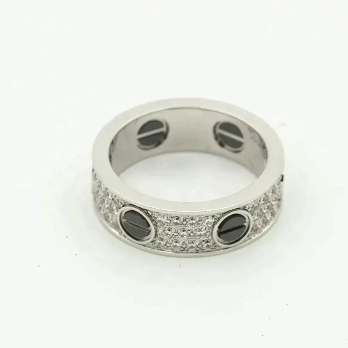 [Eterna Jewels]LOVE RING 5.5MM DIAMANTEN PFLASTERUNG KERAMIK