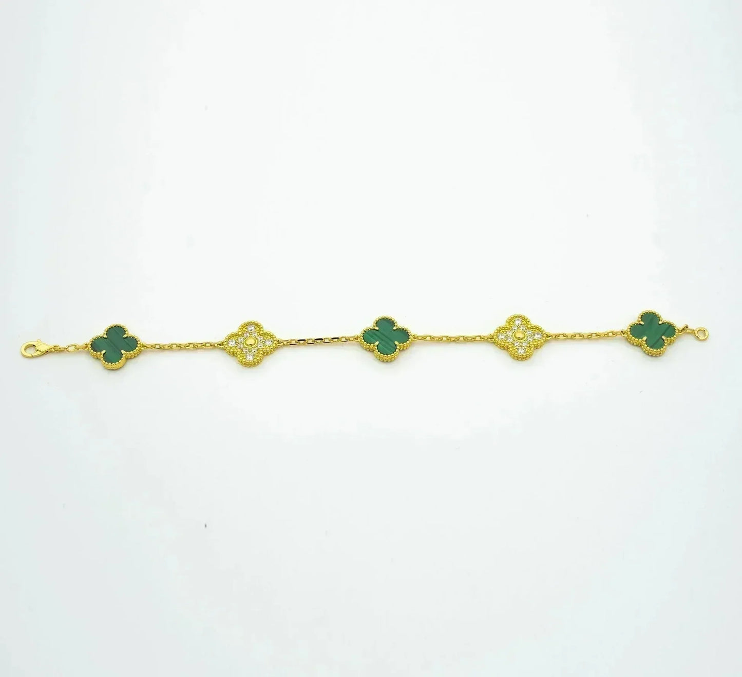 [Eterna Jewels] KLEEBRIEF 5 MOTIV MALACHIT-ARMBANDKOLLEKTION