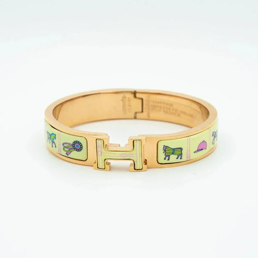 [Eterna Jewels]H ROSE GOLD ARMBAND CREAM KERAMIK