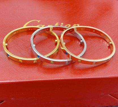 [Eterna Jewels]2026 REGENBOGEN LIEBE ARMBAND 6.1MM  10 DIAMANTEN