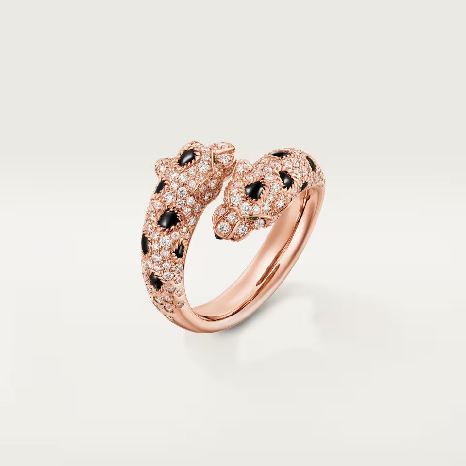 [Eterna Jewels]PANTHERE DOUBLE HEADED FULL DIAMOND  RING