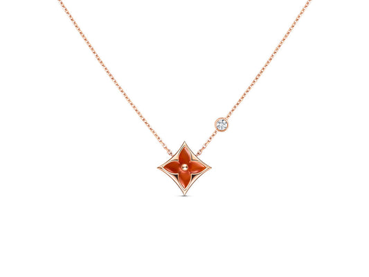 [Eterna Jewels]STERN-HALSKETTE ROSÉGOLD 1 DIAMANT