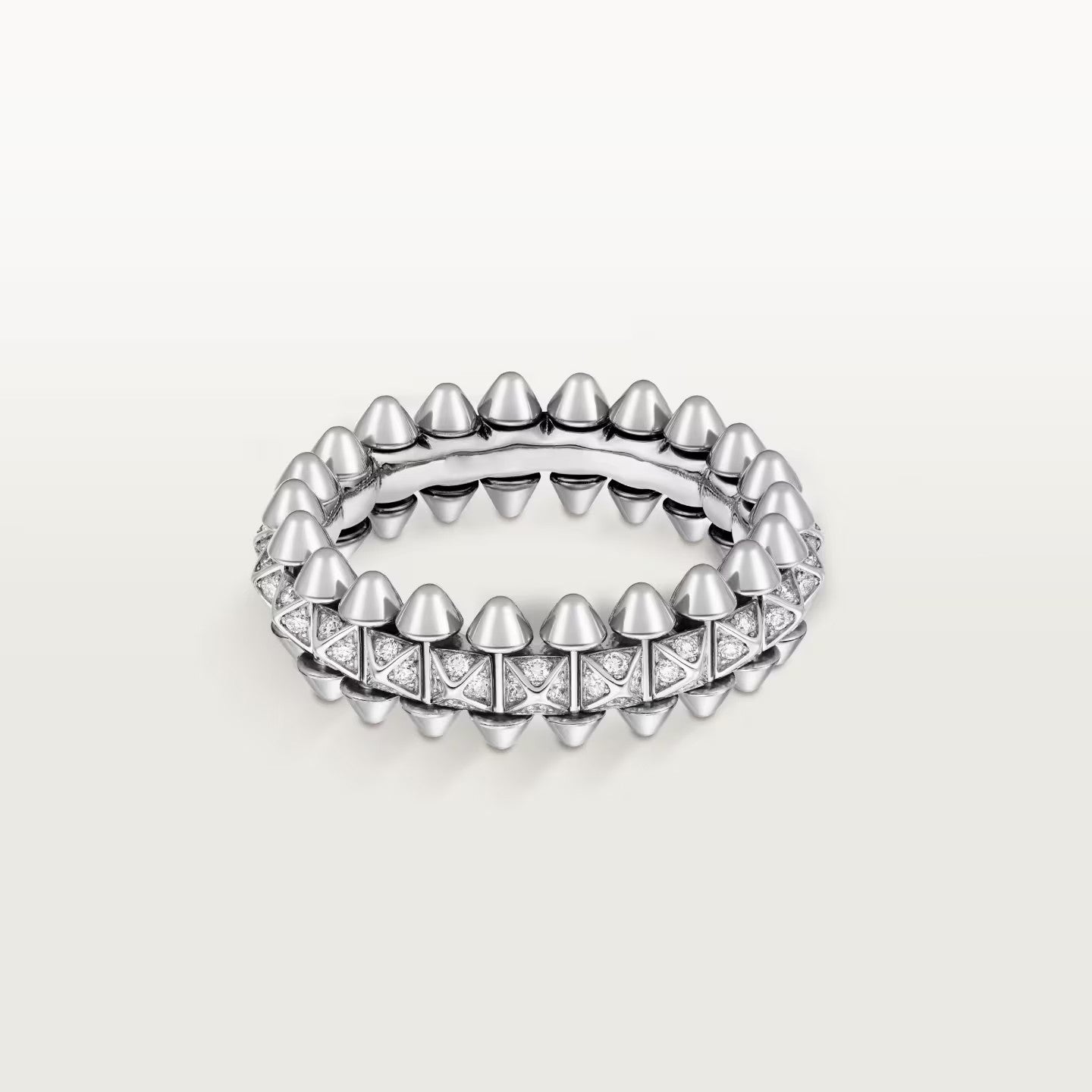 [Eterna Jewels]CLASH 6.4MM SMALL FULL DIAMOND RING