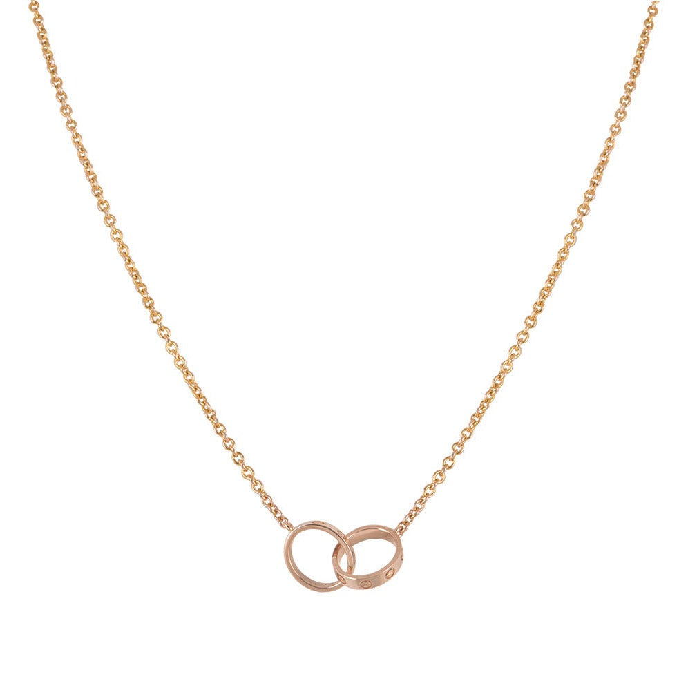 [Eterna Jewels]LIEBESKETTE DOPPELRING ROSÉGOLD