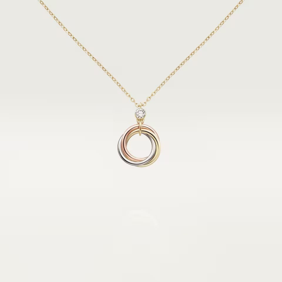 [Eterna Jewels]TRINITY  NECKLACE 1 DIAMOND