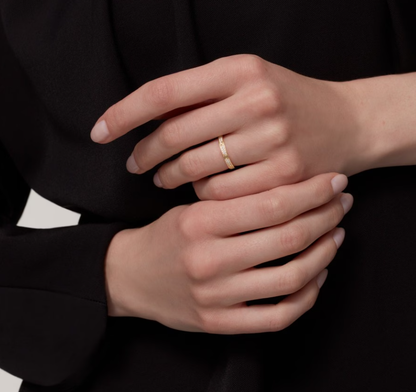 [Eterna Jewels]LOVE RING 2.6mm breiter durchgehender Diamantring Gold