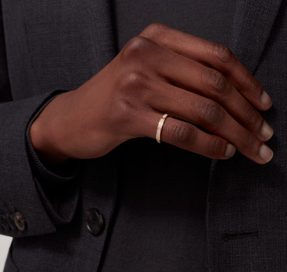 [Eterna Jewels]LOVE RING 2.6mm breiter durchgehender Diamantring Gold