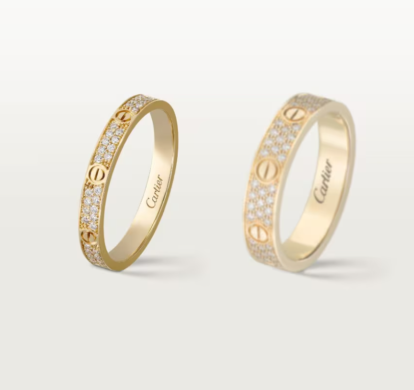[Eterna Jewels]LOVE RING 2.6mm breiter durchgehender Diamantring Gold