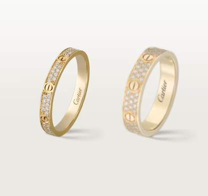 [Eterna Jewels]LOVE RING 2.6mm breiter durchgehender Diamantring Gold