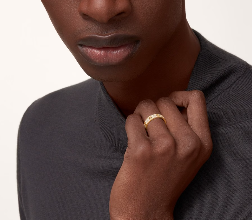 [Eterna Jewels]LOVE RING 4 mm breiter Vollbrillantring GOLD