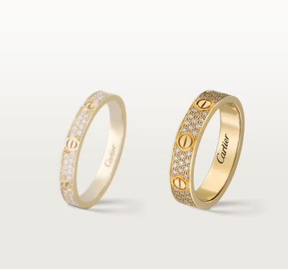 [Eterna Jewels]LOVE RING 4 mm breiter Vollbrillantring GOLD